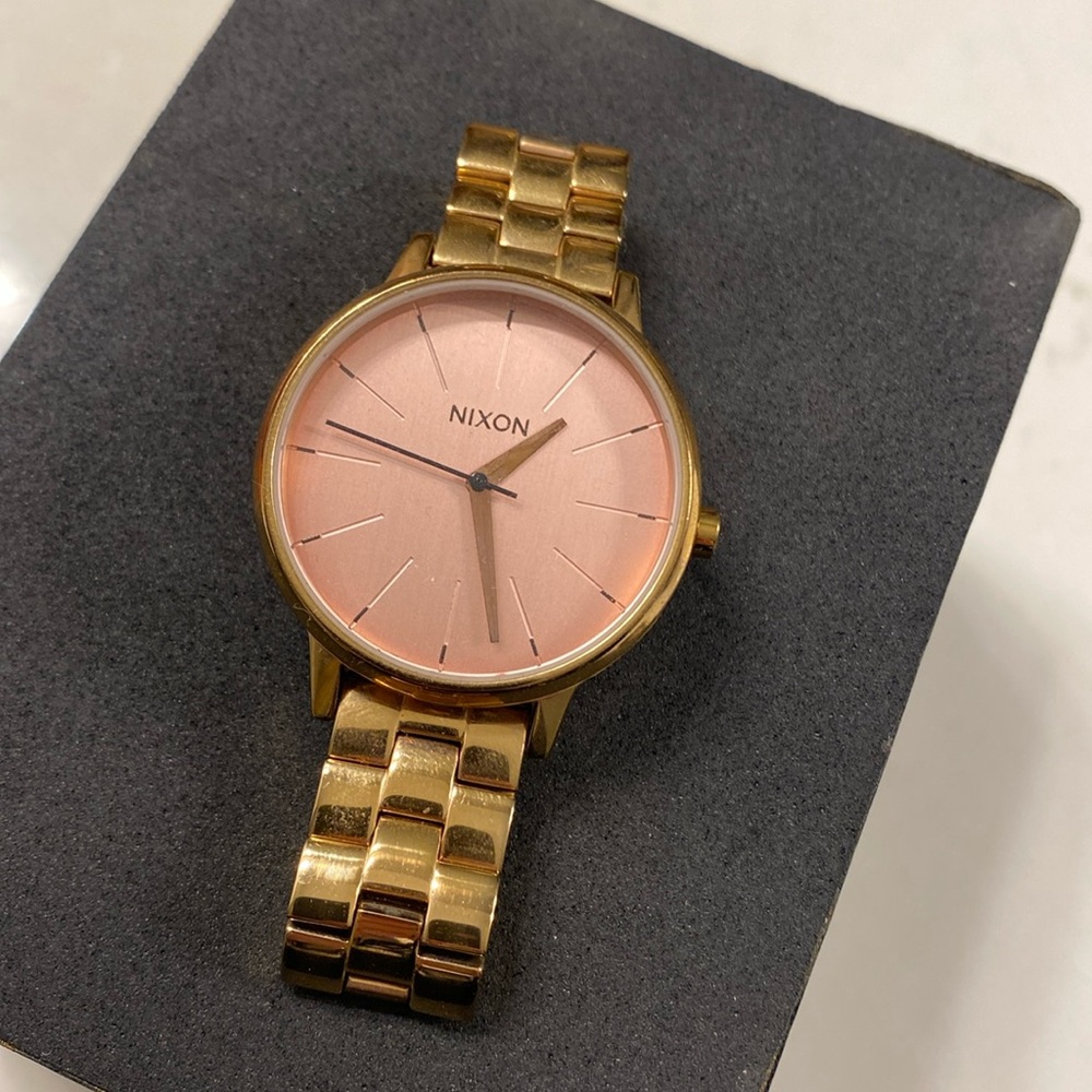 Nixon rose gold Kensington watch